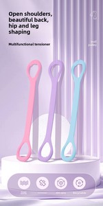 Set di 3 Fasce di Resistenza Multifunzionali in Silicone a Forma di 8, Alta Elasticità per Allenamento <span class=keywords><strong>Braccia</strong></span>/Schiena/Petto - Product Image 2