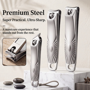 Coupe-ongles professionnel en acier inoxydable de qualité supérieure, lame incurvée, ouverture large, outil de soin des doigts - Product Image 2