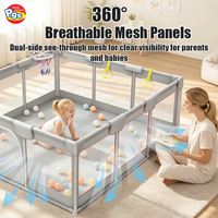 Parc de jeu carré pliable PP009 pour bébé, parc de jeu intérieur pour bébé fille avec clôture de sécurité, parc de jeu pliable portable pour tout-petits