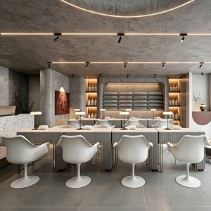Estación de Manicura, Muebles para Salón de Belleza y Spa, Diseño Interior Personalizado para Salón de Peluquería, Decoración y Renovación de Barbería - Product Image 3