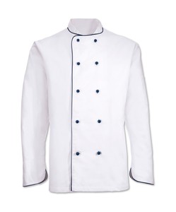 Manteau <span class=keywords><strong>de</strong></span> chef noir et blanc à manches longues et courtes <span class=keywords><strong>de</strong></span> stock <span class=keywords><strong>veste</strong></span> <span class=keywords><strong>de</strong></span> chef uniforme <span class=keywords><strong>de</strong></span> bar <span class=keywords><strong>de</strong></span> restaurant - Product Image 4