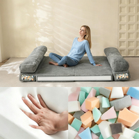 SUREWALHOME Lit pliant, canapé-lit, matelas de sol pour adultes, surmatelas extra épais, canapé de sol pour chambre à coucher, salon