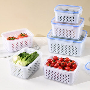 Wan Laixiang Food <b>Storage</b> <b>Box</b> Rectangle Airtight With Lid For Fruit Vegetable Freezer Use - Product Image 2