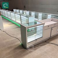 Holz-Speicher-Vorführschrank Glasschrank mit Licht Apotheke Schaukasten Schaukasten für Smoke Shops