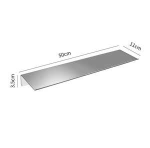 40CM Stainless Steel Storage Rack <strong>Floating</strong> Bathroom <strong>Shelf</strong> Wall Mounted <strong>Black</strong> Display <strong>Shelves</strong> - Product Image 1
