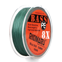 Ligne de pêche tressée RIKIMARU 8X en PE, super sensible, ultra-lisse, pour la pêche au bar en eau douce et en eau salée