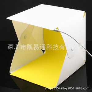 Mini <b>Shooting</b> Tent Box 20cm Foldable With Dual Led Lights Usb Powered For Product Photography Plastic Material - Product Image 3