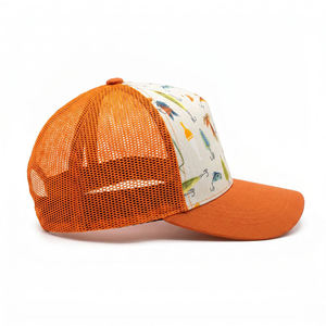 Two Tone Mesh <b>Kids</b> Trucker <b>Cap</b> Embroidered Youth Fishing Hat Breathable Outdoor Boys Mesh <b>Baseball</b> <b>Cap</b> - Product Image 6