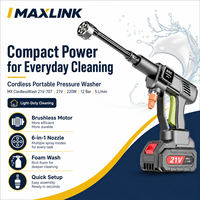 Hidrolavadora Inalámbrica MX CordlessWash 707 de 21V, 12 Bares, con Batería, Kit de Pistola para Lavado de Autos
