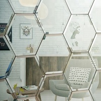 Copper Free Silver Coated Mirror on Float Glass, Round Self-Adhesive Wall Mirror for Guest Toilet, Mail Order Packing