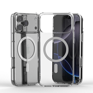 Ốp điện thoại iPhone 17 Pro Max năm <span class=keywords><strong>2025</strong></span>, chất liệu TPU + PC trong suốt, hỗ trợ sạc không dây, chống sốc, có nam châm - Product Image 1