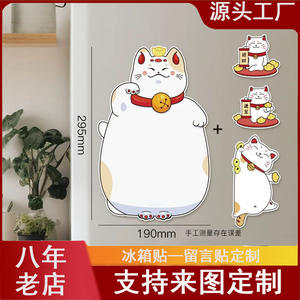 Aimant de réfrigérateur en PVC avec motif de chat porte-bonheur, planificateur hebdomadaire effaçable et réinscriptible, vente chaude de l'année du dragon, en polyrésine - Product Image 5