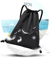 Sac de sport en polyester et nylon imperméable 420D Sac à cordon Sac à dos personnalisé à cordon avec fermeture éclair