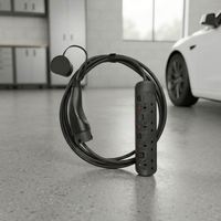 Nouveau câble d'extension V2L monophasé 16A 3,5 kW Type 2 de 10 m avec 4 prises UK pour véhicule électrique
