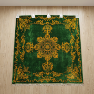 Tapis oriental de luxe PRIME ROYAL ENTERPRISE, fait main en pure soie persane, moderne, lavable, antidérapant, épaisseur 2-3 mm - Product Image 3