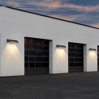 Applique murale LED moderne noire, éclairage haut et bas, étanche IP65 pour chambre, porche, couloir