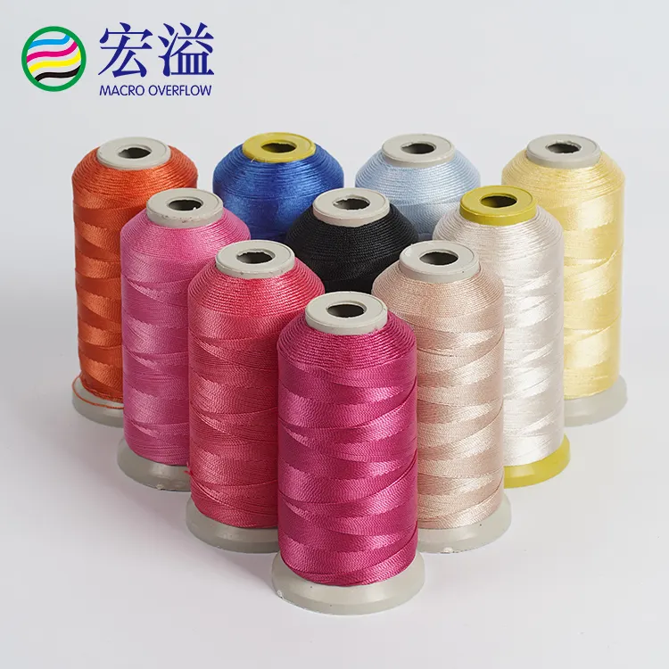 中国サプライヤー卸売カスタムサイズカラー40s/2100紡績ポリエステル綿ナイロンミシン糸