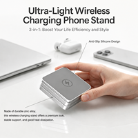 Chargeur sans fil magnétique pliable flexible 3 en 1 15W PD avec port Type-C pour téléphone, montre intelligente, écouteurs