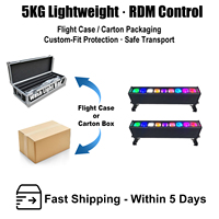Barra LED RGBW 4 en 1 de 10x50W, Proyector de Pared con Efectos Personalizados, DMX512, Luz Auxiliar, Luces para DJ, Discoteca, Fiestas y Eventos