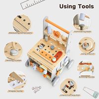 Cube d'activités en bois multifonctionnel unisexe pour bébé avec musique, un jouet riche en fonctionnalités pour jouer