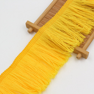 卸売 7CM 3インチ アクリルウールヤーン レースフリンジ サステナブルファッション フットボールファン スカーフバッグ装飾向け - Product Image 3