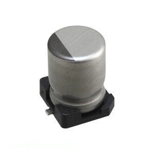 Condensador SMD de Aluminio de Montaje en Superficie UCW1E220MCL1GS de 22 uF, 20%, 25 V, Canal del Fabricante - Product Image 1