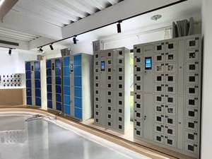 Casier intelligent personnalisé pour salle de sport et hôtel, avec accès par reconnaissance faciale, mot de passe et empreinte digitale, assemblé, pour gare ferroviaire, en acier laminé à froid - Product Image 2