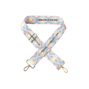 Correa de cincha de 5 cm azul claro a cuadros para bolso, para correas de hombro de bolso de mano - Product Image 1