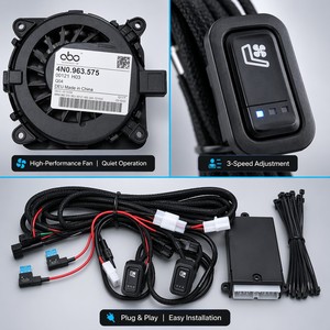 Kit de Ventilación Ultra Silencioso para Asientos de Coche, 4 Ventiladores Silenciosos, Control de 3 Velocidades, Enchufe Universal de 12V, Enfriador Plug and Play para Todo Tipo de Vehículos - Product Image 4