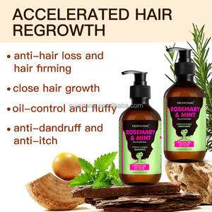 Conjunto de champú y acondicionador para el crecimiento del cabello con etiqueta privada, Natural anticaspa, crecimiento de caída, biotina, romero, cuidado del cabello - Product Image 3