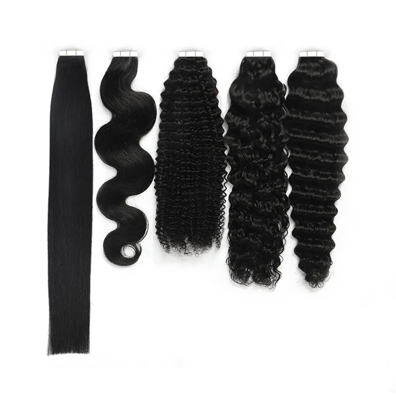 Vente en gros extension de cheveux remy vierge droite vendeurs cuticule aligné hairextension extension de cheveux de bande de cheveux humains