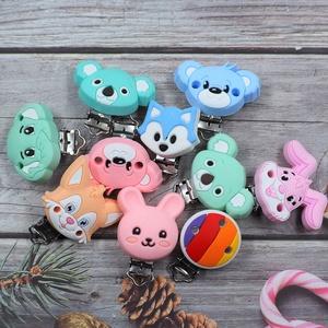 Cadena para chupete DIY de gran venta, sujetachupetes de silicona hechos a mano, clip para chupete personalizado con diseño de animales - Product Image 2