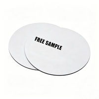 Tapis de souris OEM blancs pour sublimation, motifs dessin animé, formes personnalisées (cœur, ovale), en caoutchouc vierge avec bords surjetés, en stock pour PC