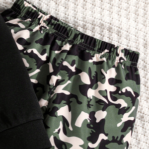 Ensemble tendance camouflage deux pièces pour bébés garçons, sweat à capuche noir à manches longues avec poche, pantalon de jogging, vêtements chauds et confortables pour l'automne - Product Image 6