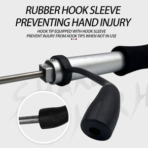 Hameçon de pêche <span class=keywords><strong>télescopique</strong></span> en acier inoxydable, hameçon, matériel personnalisable, gof - Product Image 5