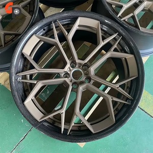 ล้อแม็กซ์คาร์บอนไฟเบอร์ฟอร์จขอบลึกแบบสองชิ้น ดีไซน์หลายก้าน สีบรอนซ์ พร้อมฝาครอบดุมล้อ สำหรับรถยนต์ทั่วไป แบบกำหนดเองได้ - Product Image 3