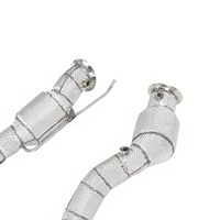 Tuyau de descente en acier inoxydable MPER T304 avec bouclier thermique pour BMW X3M X4M S55 S58 F97 F98 3.0T, haut débit, montage direct, installation facile