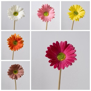 Fleurs artificielles CallaFloral Gerbera Daisy multicolores, décoration intérieure, décoration de la maison, branche unique, matériau PU - Product Image 3