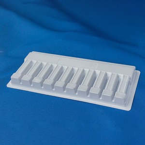 ถาดพลาสติก PVC รีไซเคิล หนา 1 มม. สำหรับบรรจุภัณฑ์หลอดแก้วยา  แบบซูเปอร์อินเตอร์เนชั่นแนล OEM - Product Image 3