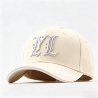 Gorra de béisbol vintage personalizada de 6 paneles, sin estructura, con bordado 3D, ajustable, de alta calidad, para deportes, con bordado común.