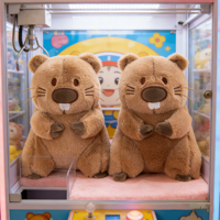 Peluches Castor Mignon 8 pouces, Animaux en Peluche Dessins Animés pour Enfants avec Rembourrage en Coton PP, Tissu Ultra Doux pour Machine à Pinces