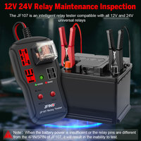 JFIND JF107 Probador de Relés Automotrices Electrónico, Analizador de Relés de 12V/24V, Compatible con la Detección de Relés de 4 y 5 Pines