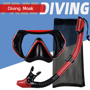 Ensemble de plongée avec masque en silicone et tuba à tube sec, lunettes de natation pour adulte, équipement de plongée libre étanche - Product Image 5