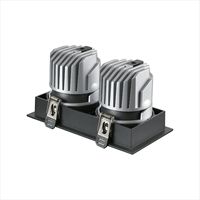 Spots LED carrés pour plafond, 12W, 15W, 20W, 2*12W, 2*15W, 2*20W, anti-éblouissement, COB, pour salons, bureaux, hôtels