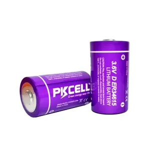 PKCELL ER34615 ER34615M d 크기 리튬 배터리 LiSOCL2 3,6v 배터리