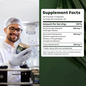 Capsule di resveratrolo liposomiale di alta qualità NAD + Nicotinamide Riboside NAD + Boost integratori Anti-invecchiamento - Product Image 3