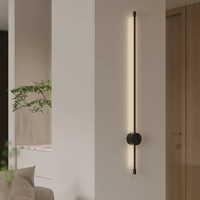 Applique murale LED intelligente en aluminium, design de luxe, longue et linéaire, pour chevet, salon, ou escalier, au design épuré