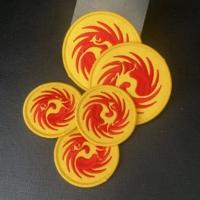Badges tissés personnalisés, broderie de logo sur mesure, patch thermocollant en feutre non tissé écologique, à coudre sur vêtement en tissu