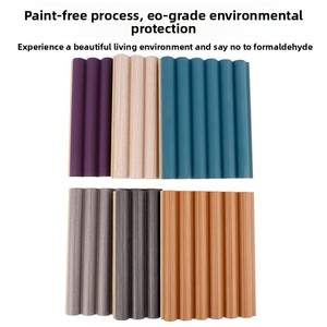 Pannello Murale Semicircolare in WPC, Pannello Decorativo per <span class=keywords><strong>Testata</strong></span> del Divano, Rivestimento per Soffitto, Effetto Legno Impermeabile - Product Image 4