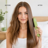 Brosse lissante chauffante en aluminium large personnalisée, 4 niveaux de chaleur, pour voyage et salon à domicile, vente en gros